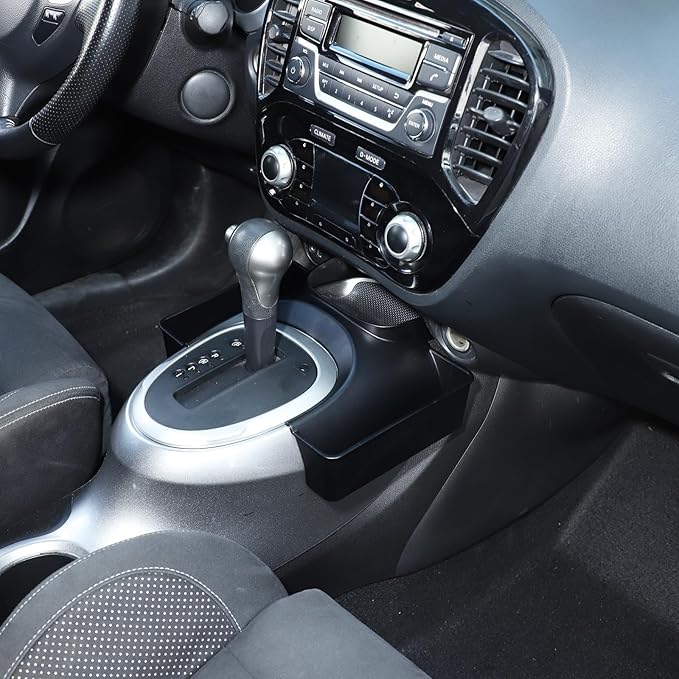 Center Console Gear Shift Organizer Tray Compatible with 2011-2019 Nissan Juke and Nissan Infiniti ESQ Storage Box Accessories Gear Shift Center Console Side Tray Black Hanging Storage Box