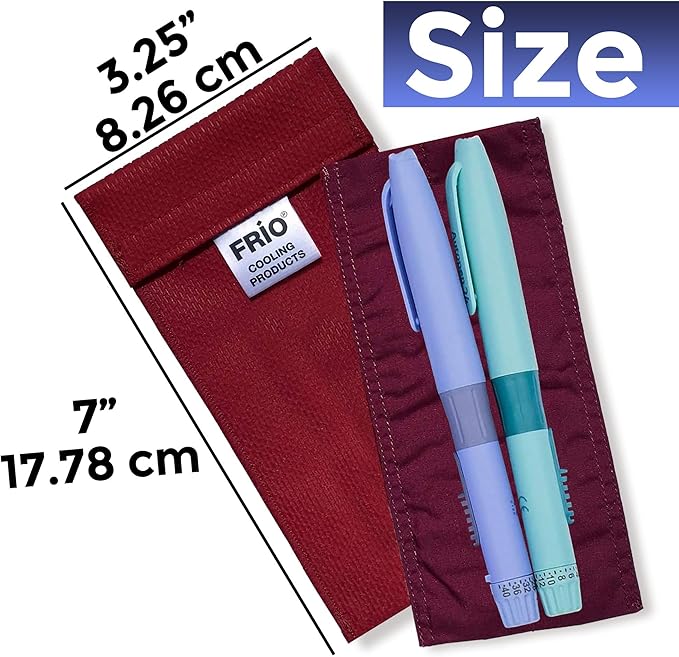 FRIO Cooling Wallet - Insulin Cooler for 45+ Hours of Stress Free On The Go - Red - Duo