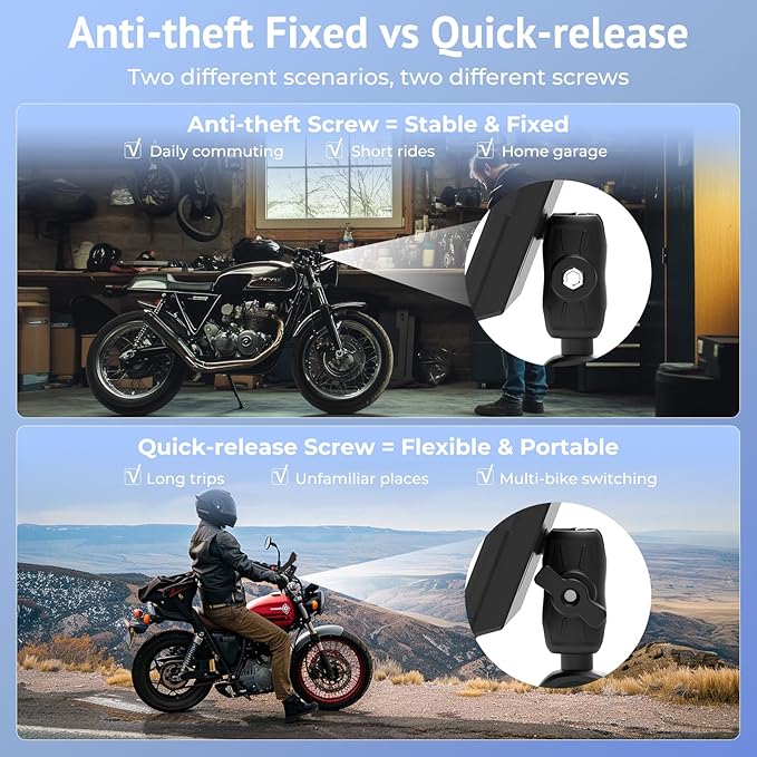 5" Motorcycle CarPlay Wireless for Apple CarPlay & Android Auto,W522 Car Play Motorbike Waterproof Touch Screen with Dual Bluetooth,GPS Navigation,Siri/G-Assist,EQ,USB/Hardwired Power Supply