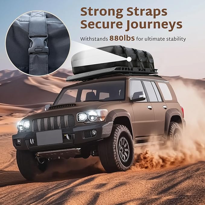 iBirdie Roof Rack Cargo Carrier 29.1 Cubic Feet, XL Soft-Shell Rooftop Cargo Box, Waterproof Heavy Duty 1200D for Car with/Without Roof Rack, Includes Anti-Slip Mat, Door Hooks, 56x45x20 inches