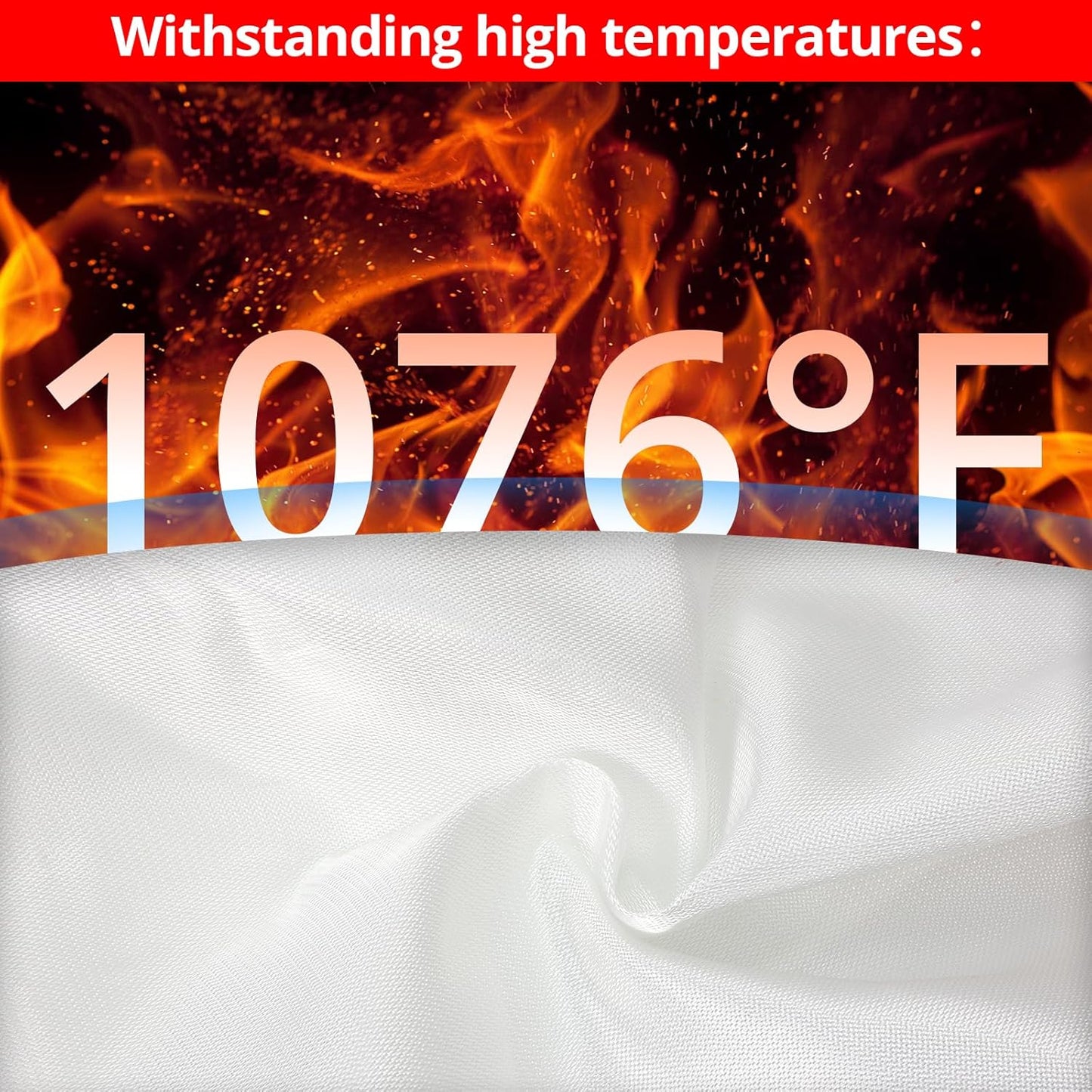 SecuCaptain Emergency Fire Blanket for Home - 2 Pack 47.2"x71" X-Large Flame Retardant Blankets with Fireproof Tabs for House Camping Kitchen Fire Protection Survival Safety