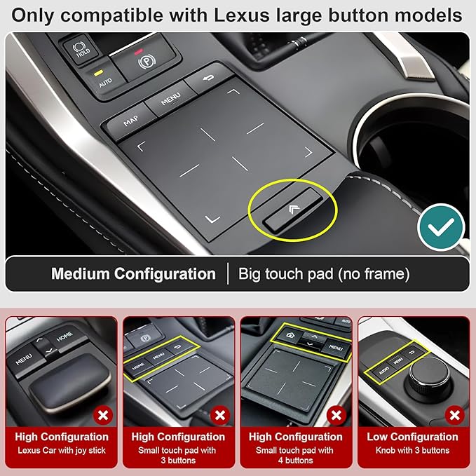 Wireless CarPlay Retrofit Kit Decoder Compatible with Lexus RX/NX/ES/LC/LS/UX 2016-2022 with Large Touchpad, Interface Box Fit for Original Car Radio Upgrade GPS Navigation Mirror Link