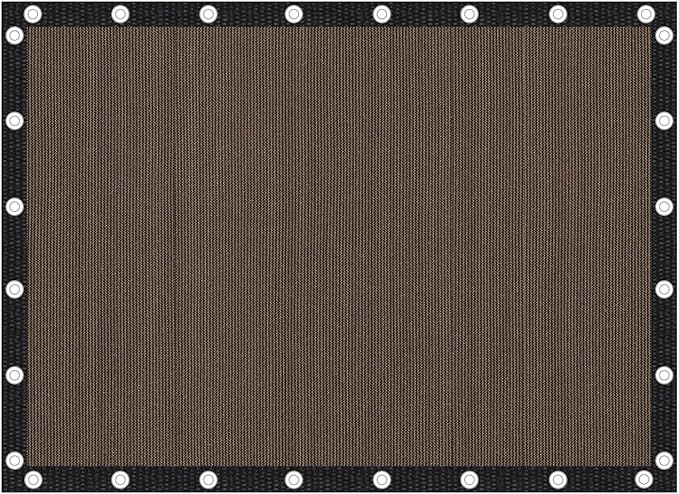 90% Shade Cloth 10×10 FT with Grommets, Outdoor Sun Shade Cloth UV Block Shade Fabric for Patio, Backyards, Carport, Garden, Mocha