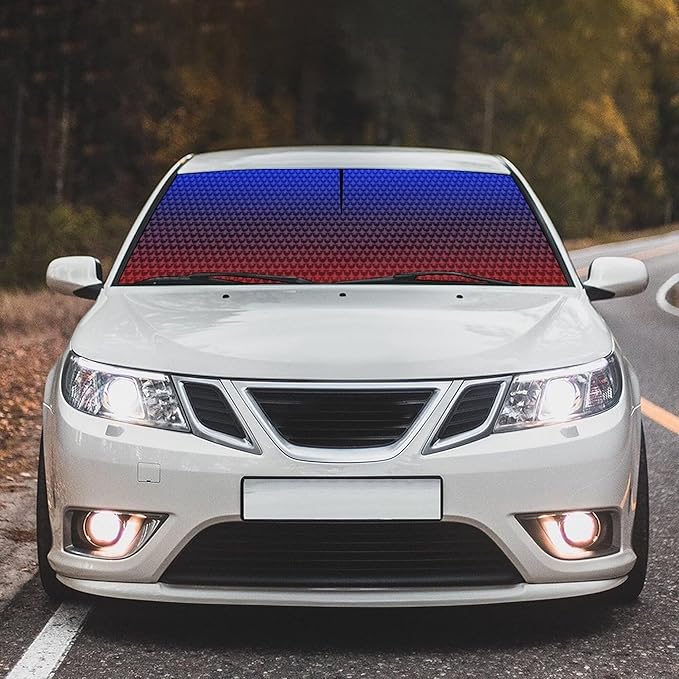 CHILL·TEK Funny Car Windshield Sun Shade Umbrella, American Plane Car Sun Shade Umbrella, Block UV Rays Heat Foldable Windshield Umbrella Sun Visor Protector - Keep Vehicle Cool for Cars SUV