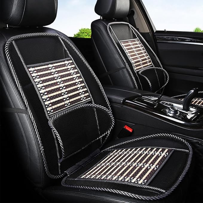 Cooling Car Seat Cushion, Breathable Refreshing Lumbar Support and Neck Pillow with Enhanced Comfort, for All Car Year Round