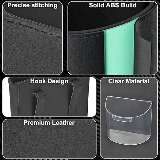 Leakproof Car Trash Can with Removable Liner Garbage Can, Mini Car Trash Bin Multipurpose for Vehicle, SUV and Truck
