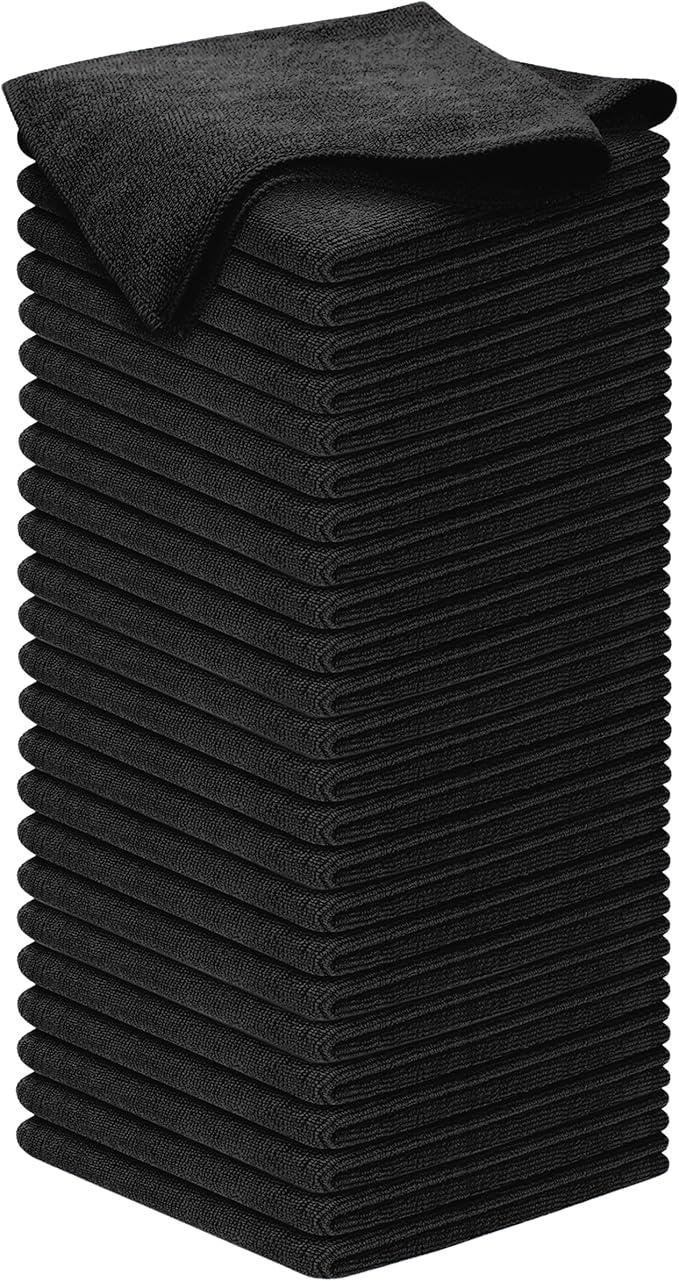 USANOOKS Premium 300GSM Microfiber Cleaning Cloth - 12.5"x12.5" High Performance - 1200 Washes, Ultra Absorbent Microfiber Towels for Cars Undercarriage, Rims & Engine Bay Cleaning - Microfiber Cloth