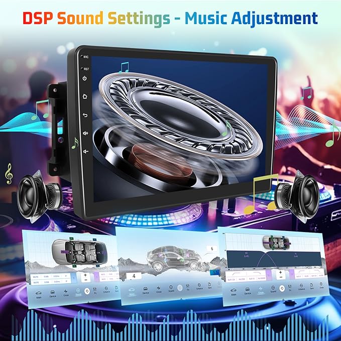EKAT 8 Core Car Radio Stereo for Jeep Wrangler JK 2007-2018 Compass Grand Cherokee Dodge Ram with Carplay/Android Auto Upgrade 4GB+64GB