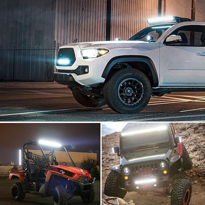Nilight 12 Inch 300W LED Light Bar Triple Row Flood Spot Combo, Aluminum Housing, IP67 Waterproof, 30000LM, 2 Years Warranty