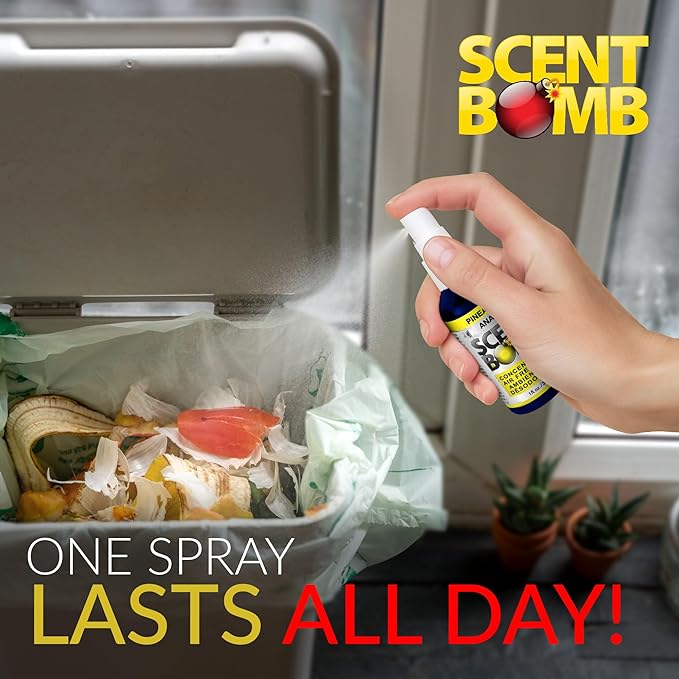 Scent Bomb Air Freshener Spray, Long-Lasting Odor Eliminator - Effective Deodorizer for Home & Car, Fresh Room Spray for Kitchen, Bathroom & Smell Neutralizer - 1 oz Pack of 4, Pineapple Scent
