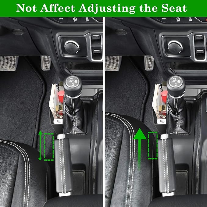 Eamplest 4PCS Center Console Organizer for 2024 2025 2026 Jeep Wrangler JL JLU 4XE and Gladiator JT Accessories Gear Shift Side Tray Organizer,Hanging Armrest Storage Box