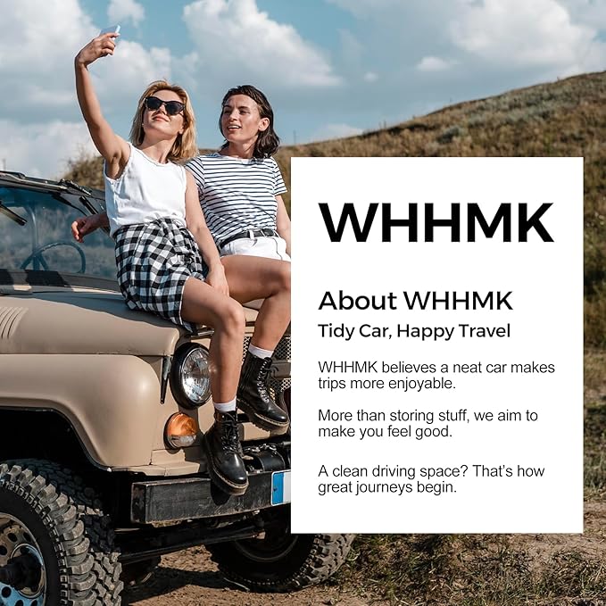WHHMK Car Storage, Sturdy Leather Car Backseat Organizers, Support Up to 33 LB of Weight Automotive Front Seat Organizer, Floor Organizer and Storage Used for SUV Truck Toy Snack Water Bottle Holder