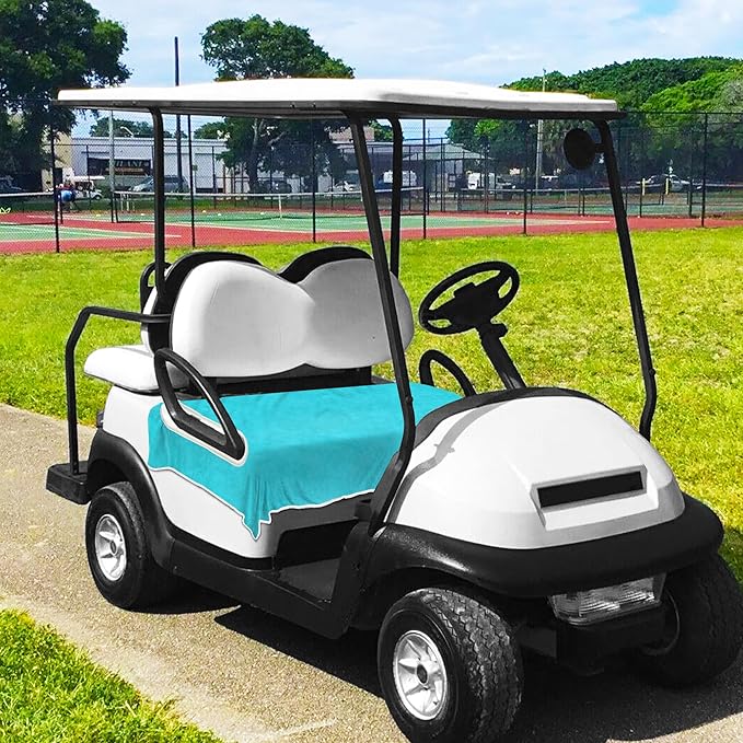 YOKYHOM Golf Cart Seat Covers for 2/4-Seater, Microfiber Seat Towel Blanket, Keeps Seats Cool, Clean & Comfortable, Fits EZGO, Club Car, Yamaha, 51"x31"