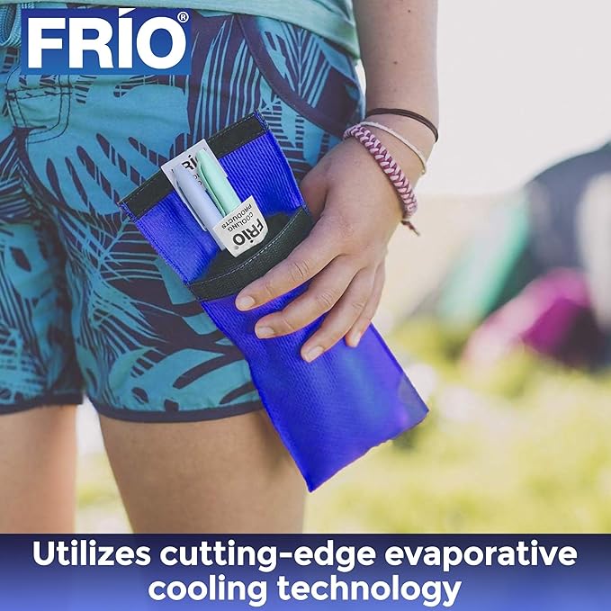 FRIO Cooling Wallet - Insulin Cooler for 45+ Hours of Stress Free On The Go - Blue - Duo