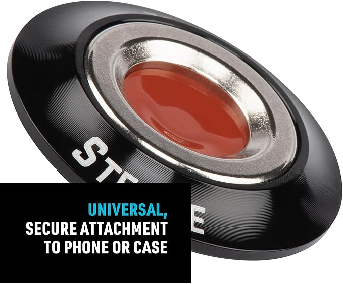 Nite Ize Steelie Orbiter Magnetic Socket and Metal Plate - Car Mobile Phone Holder - Phone Metal Plate - Magnetic Phone Holder - Black