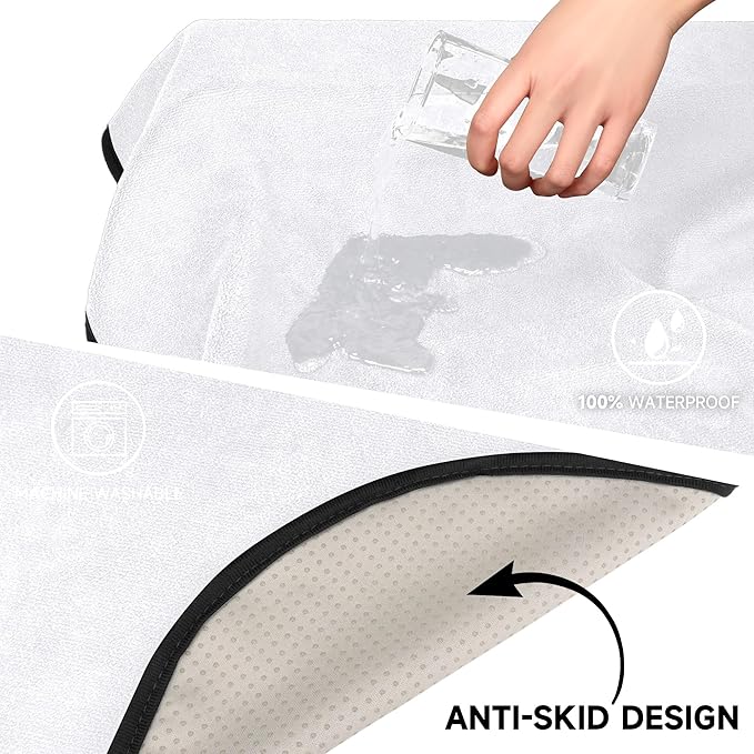 Car Seat Covers 1 Pack White Waterproof Towel Car Seat Cover Universal Fit for Most Trucks SUV Fitness Athletes Pets Gym and Water Sport