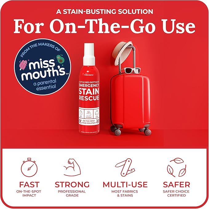 Emergency Stain Rescue Stain Remover Spray - Emergency Stain Spray for Laundry & Carpet - Upholstery & Fabric Treater - No Added Phosphates Wine & Coffee Spot Treatment - 3-Pack 4 Fl Oz Unscented