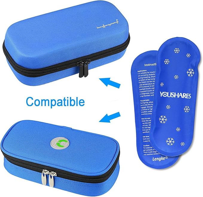 YOUSHARES Ice Packs for Insulin Travel Case - Reusable Cooler Ice Packs Suitable for Diabetic Insulin Cooler Pen Carry Case（4 Packs）