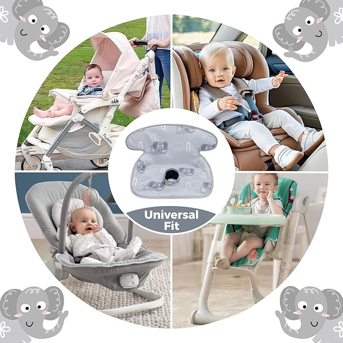 Piddle Pad - Car Seat Potty Training Protector, Baby Waterproof Car Seat Cover with Anti-Slip Backing, Machine Washable Liner for Toddler Carseat, Stroller (Gray)