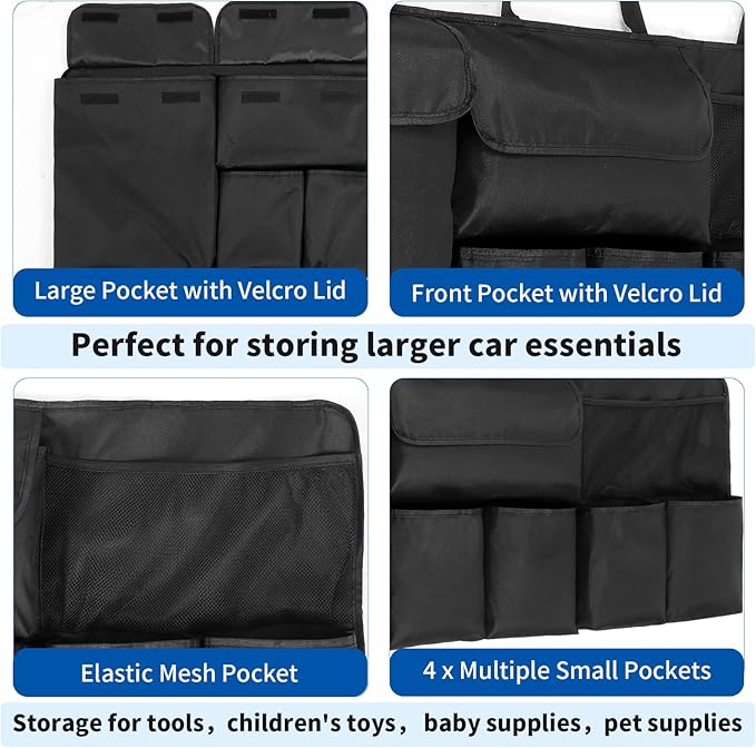 Car Trunk Organizer Backseat Hanging Organizer with Storage Pockets for Subaru Crosstrek, Forester, Outback, Ascent 2000-2024 2025 Car Accessories