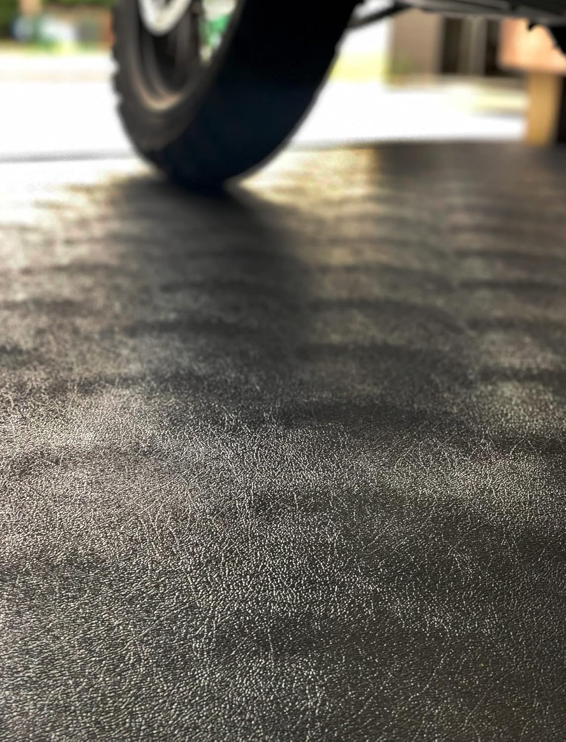 G-Floor Seamless Sheet Vinyl Shed Flooring Cover with Bonded Fibrous Backing - Levant Pattern (8' x 10', Slate Grey)