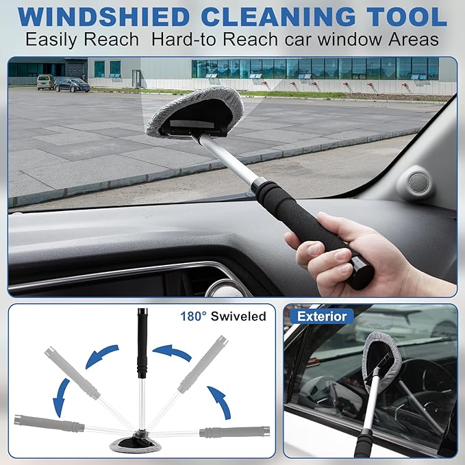 Viewsun Windshield Cleaner Tool 28 Pcs Car Interior Cleaning Kit, Car Detailing Kit Interior Cleaner, Car Detailing Brushes, Car Cleaning Gel, Inside Cleaning Supplies Accessories for Women Men