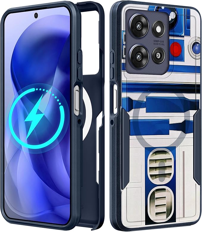 LISEVOfor Moto G Power 2025 Case - for Motorola Moto G Play 2025 Case Compatible with MagSafe Women Cute Girls Boys Magnetic Protective Phone Cover Cool Blue Unique Heavy Duty Shockproof Design
