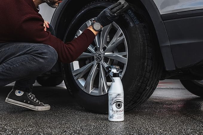 Sisbrill Ybony Plastic Restorer for Cars – Renews Faded Plastic Trim, Protects Against UV & Dirt – 25 fl oz