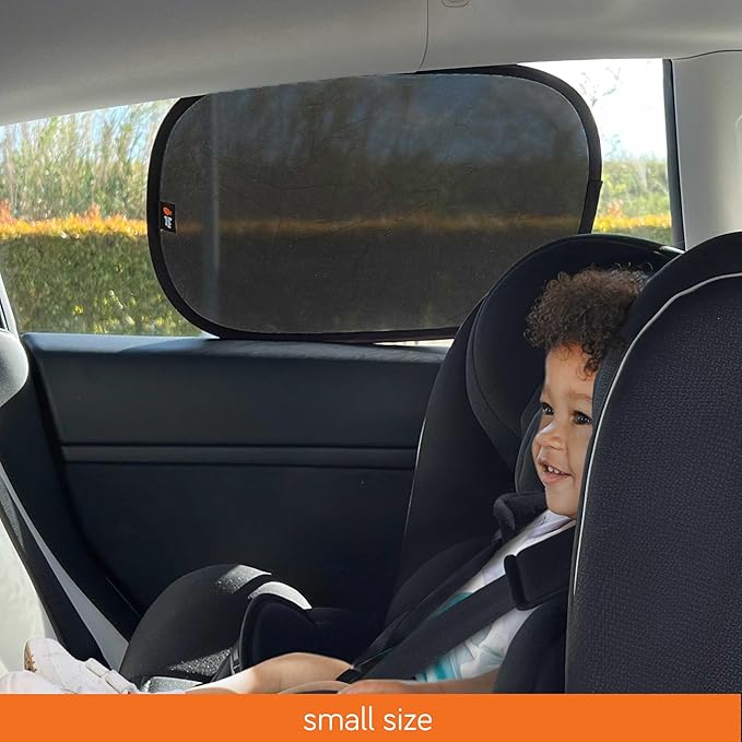 Baby Uma Car Window Shades (2 Pack) - 15.4″ x 25.8″, UPF 50+ Car Window Covers, 99% UVB + 94% UVA Protection, Static Cling Sun Shade with Travel Bag (Large)