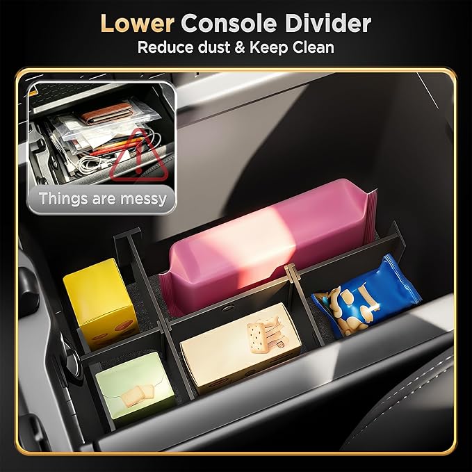 5PCS for Toyota RAV4 2026 Center Console Organizer Armrest Divider Wireless Charging Pad Cup Holder for Toyota RAV4 Accessories 2026(Not for Limited)