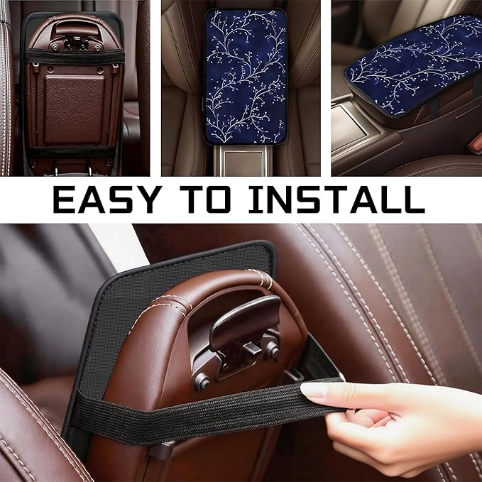 Car Armrest Cover Pad - Car Center Console Cushion Protector Against Pet Claws, Dirt and Sticky Fingers, Comfortable Auto Decor Accessory Fit for Sedan, Van, SUV