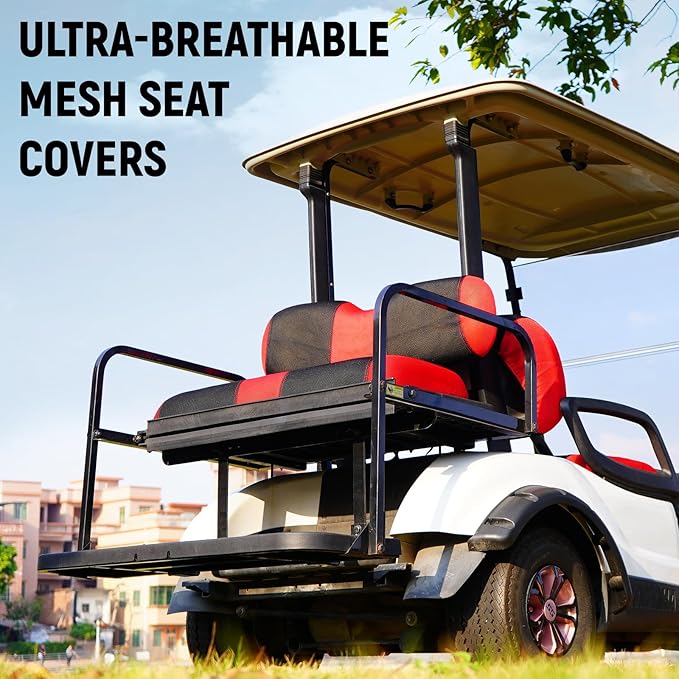 Golf Cart Front and Rear Seat Covers for Yamaha G29/drive Drive 2 2007+, Durable Polyester Fabric Yamaha G29 Seat Covers, Breathable Washable