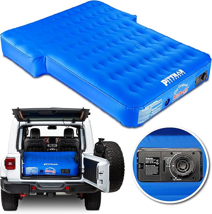 Pittman Outdoors AirBedz PPI-XUV Rear Seat Mattress for SUV and Crossover Vehicles (with Built-in Rechargeable Battery Air Pump) , Blue