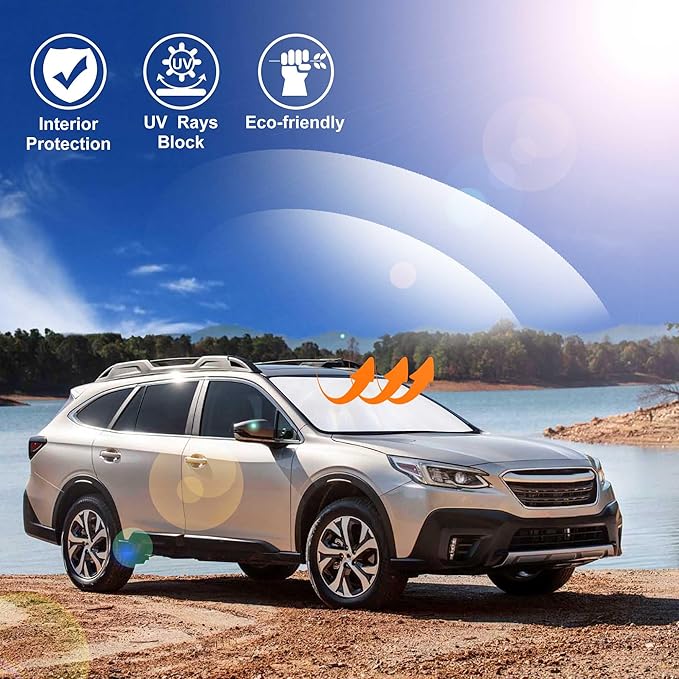 Windshield Sun Shade Compatible with 2020-2024 2025 Subaru Outback SUV, Base, Premium, Limited, Touring Accessories Sun Visor Heat Protection Keeps Car Cool