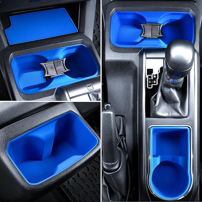 Interior Silicone Liner Insert Custom Fit for Tacoma 2016-2023, Silicone Organizer Tray for Tacoma Gen 3rd Crew Cab only - Fully Covered - for Tacoma Accessories
