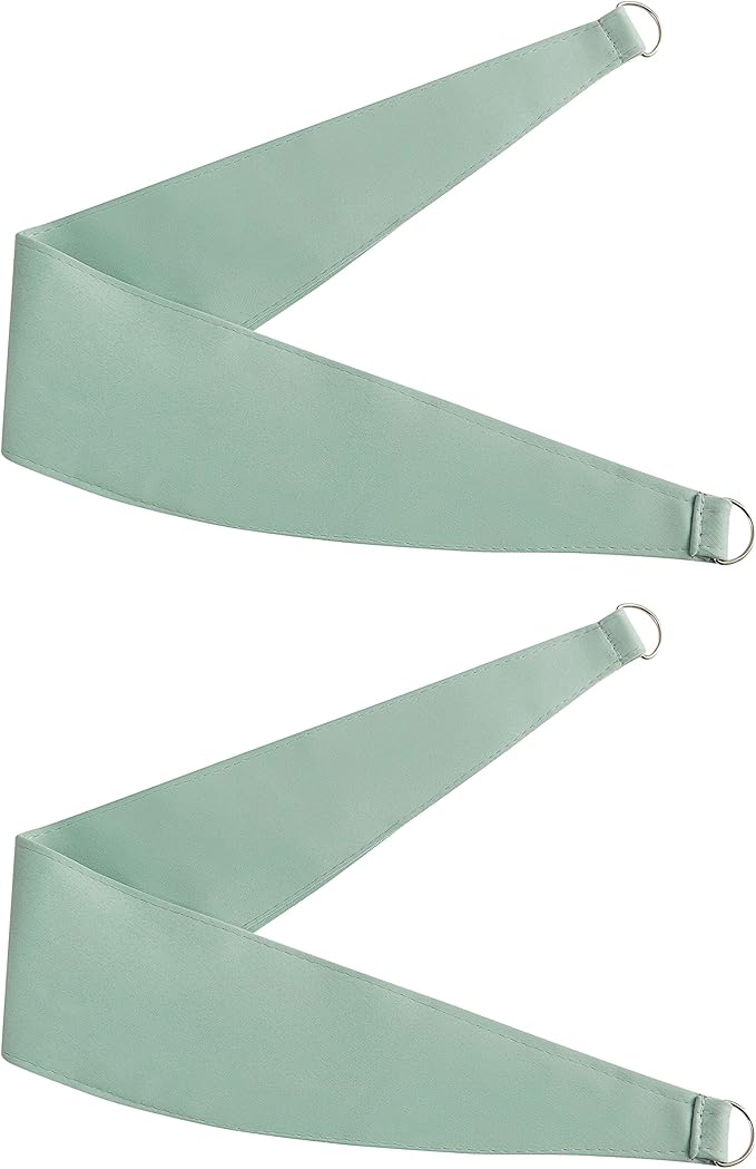 Bujasso Aqua 80% Blackout Curtains with Sheer Overlay Mix and Match Double Layer Thermal Insulated Window Panels 84 inch for Living Room Bedroom Mint Green Drapes with Tiebacks Grommet Top 37"Wx84"Lx2