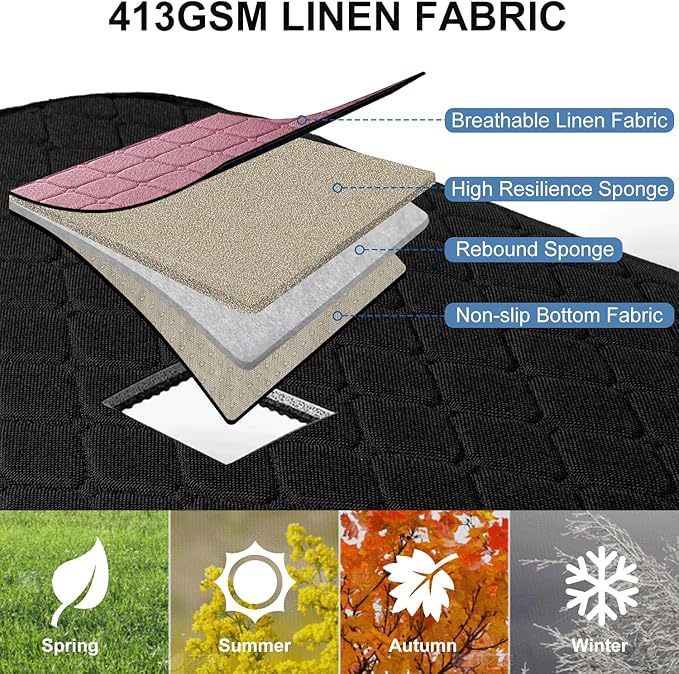 Linen Car Seat Covers for Cars, Front Car Seat Cover Protectors with Storage Bags, Anti-Slip & Soft Automotive Seat Cushion Universal Fit for Most Sedan, SUVs, Vehicles (Pink)