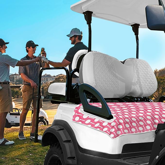 YOKYHOM American Flag Golf Cart Seat Covers for 2/4-Seater, Patriotic USA Seat Towel Blanket Keeps Seats Cool & Clean for Summer, Microfiber Fits EZGO, Club Car, Yamaha, 51"x31"