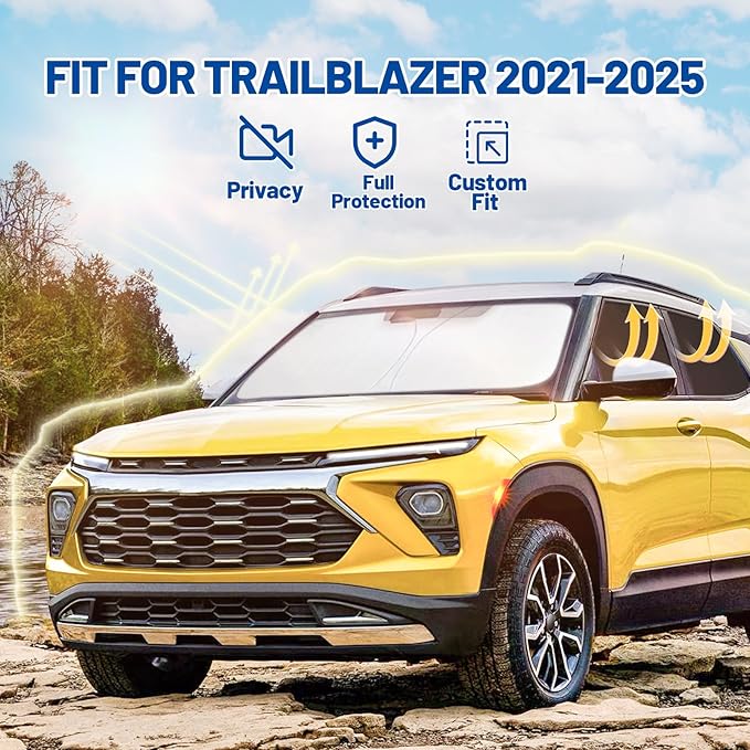 Car Window Shades Intended for Chevrolet Trailblazer 2021-2025, Privacy Window Covers 6PCS for Side, Rear & Windshield, Car Shield Sunshade for Privacy Protection, Heat Blocking, Camping and Parking