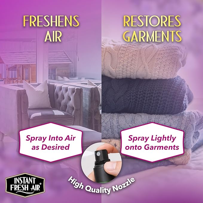 Smoke Vanish - Smoke Odor Eliminator Spray - Removes Odor Instantly with Noxban™ - Eco-Friendly - For Home, Car, & Travel - Lavender Scent - 2 oz. (Pack of 2)