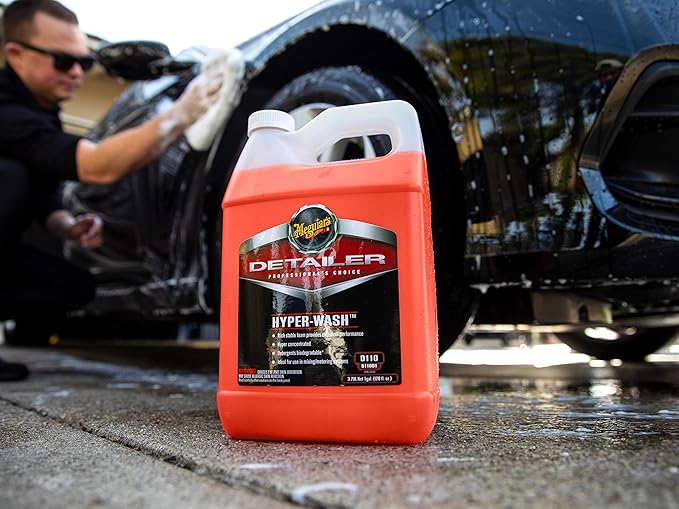 Meguiar's D110 Hyper Wash Foaming Car Wash, Lifts Off Dirt and Leaves a Rich Shine, Car Wash Soap Helps Preserve Wax, Highly Concentrated Formulation for Extended Use, 1 Gal