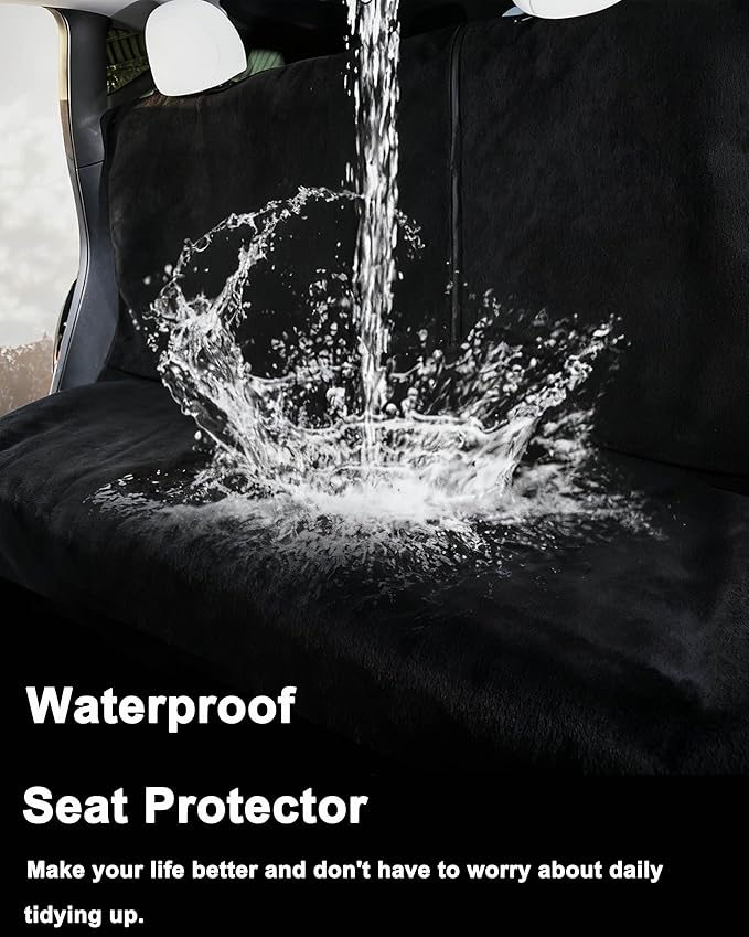 Upgraded for Tesla Model Y Juniper Rear Seat Cover Towel,Waterproof Seat Protector Seatcovers Pet and Chlid Liner Sweetproof,Non-Slip Seat Mats for Tesla Accessories 2026