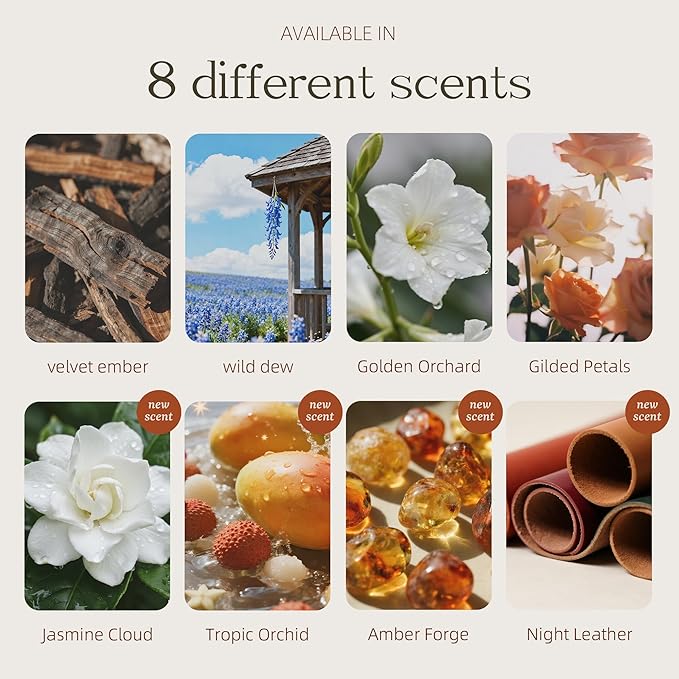 Car Air Freshener - Wood Air Freshener Refill - INCLUDED Premium Leather Clips - Car Odor Eliminator for Visor Clip - Long Lasting Scent - Vehicle Scent Diffuser for Cabin, Truck & SUVs - Pack of 3