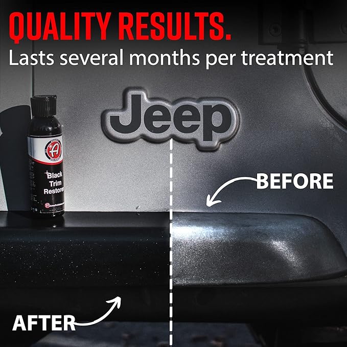 Adam's Polishes Black Trim Restorer (4 oz with Applicator) - Restores Plastic Trim to a Rich, Black Color with a Factory New Appearance, Lasts Several Months Per Treatment