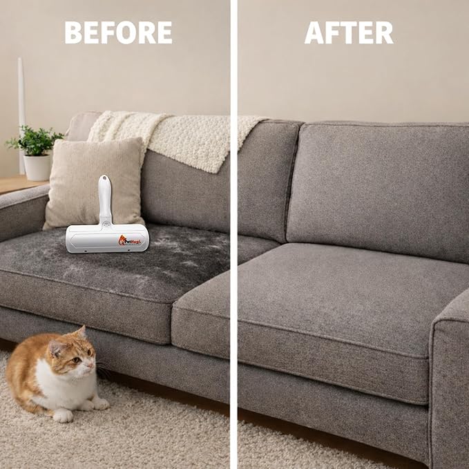 Pet Hair Removal Tool, Reusable Lint Roller for Pet Hair, Self Clean Cat Hair Remover with Dust Bin, Pet Hair Remover Roller, Dog Hair Remover for Couch,Furniture,Carpet,Sofa & Bedding.