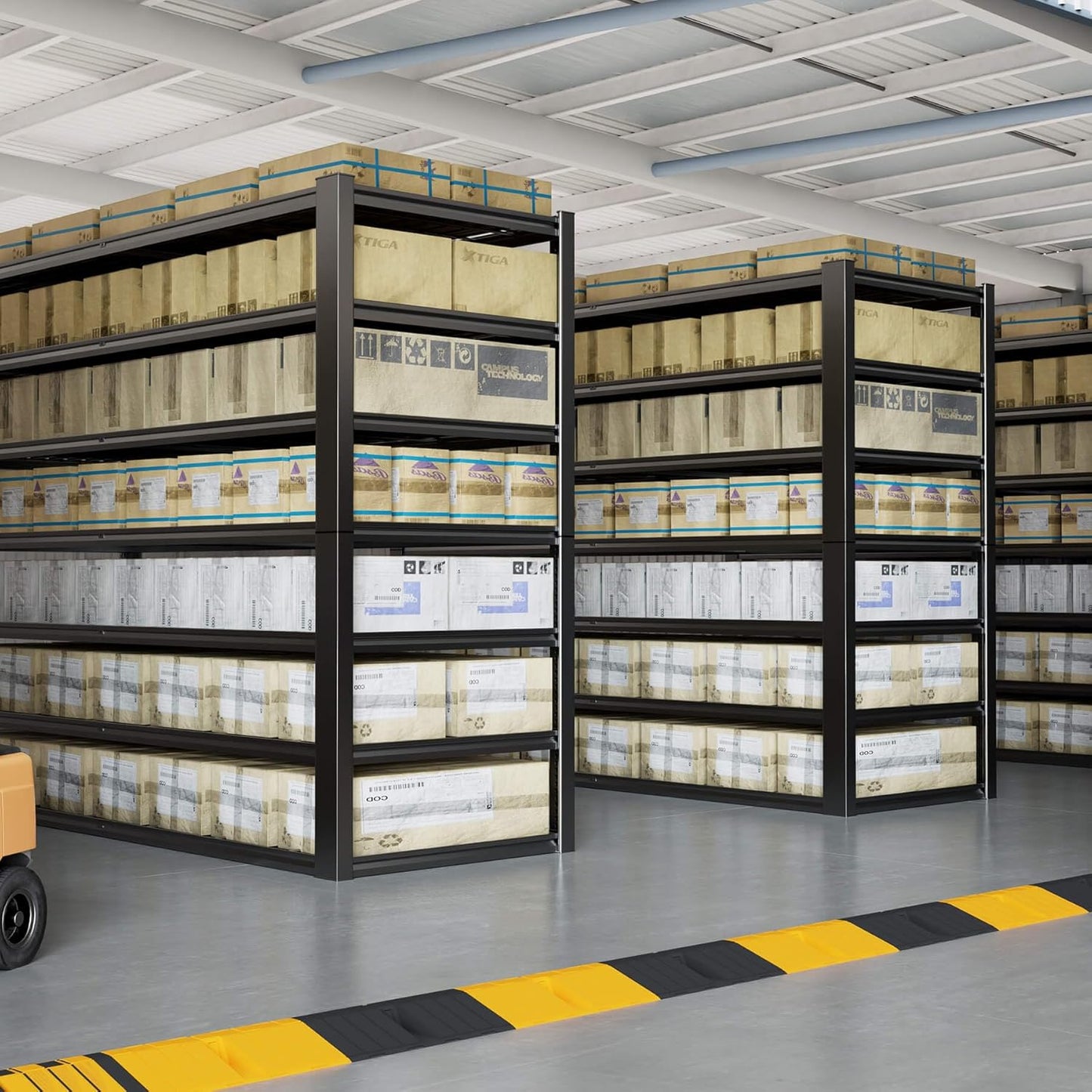 65" W Garage Shelving Heavy Duty, 7 Tier Garage Shelves, 65" W x 96" H x 24" D Adjustable Storage Shelving Unit, Commercial Metal Shelves for Warehouse, Basement,2 Pack