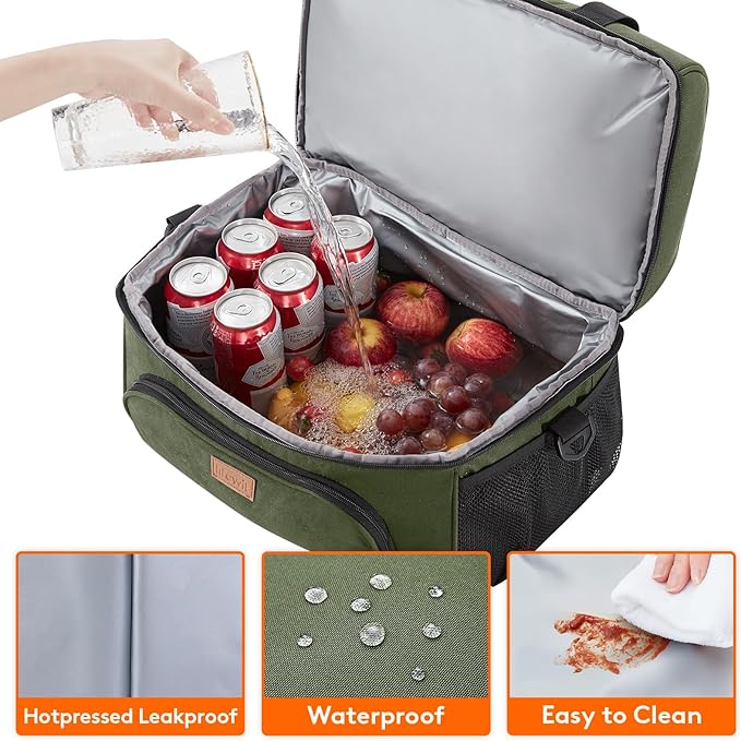 Lifewit Insulated Cooler Bag, 32/48 Can Large Leakproof Beach Cooler, Lightweight Portable Double Layer Soft-Sided Travel Ice Chest for Camping, Kayaking, Road Trips, Grocery Shopping