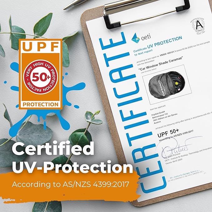 Car Window Shade for Baby with Certified UV-Protection 2 Pack - 20"x12"