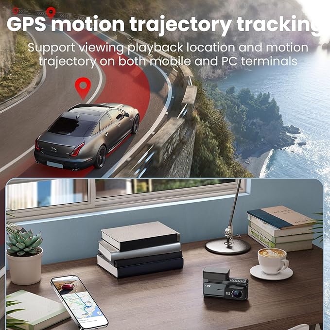 4K+2K Dash Cam Front and Rear, 5G WiFi GPS, 32GB Card Included, 3.39" Screen Dual Dashcam, G-Sensor, 24H Parking Mode, WDR, Dash Camera for Cars