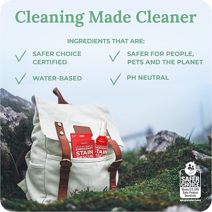 Emergency Stain Rescue Stain Remover Spray - Emergency Stain Spray for Laundry & Carpet - Upholstery & Fabric Treater - No Added Phosphates Wine & Coffee Spot Treatment - 3-Pack 4 Fl Oz Unscented